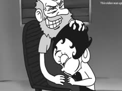 Betty Boop cartoon porno with Betty having sex with old man